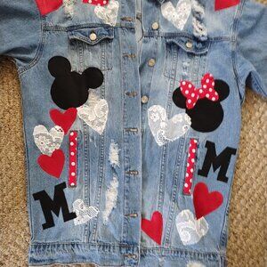 Mickey and Minnie mouse embellished jacket